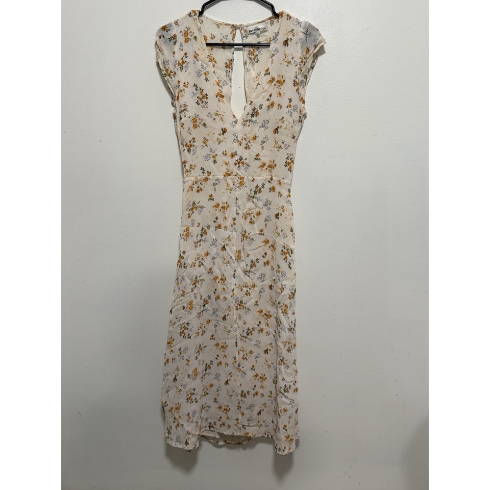 Reformation Wellfleet Midi Floral Spring Dress Women's size 8